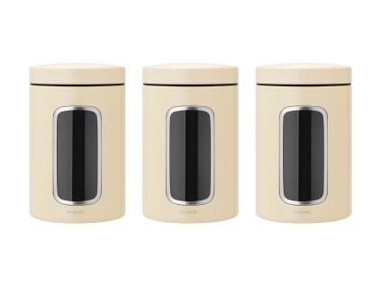Window Canister Set, 1.4L Almond 8710755380341 Brabantia 1181x787px E NR 8886