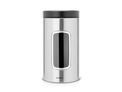 Window Canister, 1.7L Matt Steel Fingerprint Proof 8710755371820 Brabantia 621x1024px E NR 3140