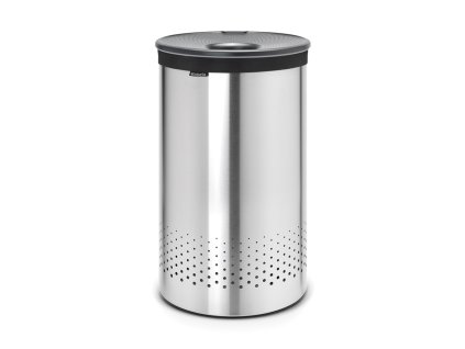 Laundry Bin, 60L, Plastic Lid Matt Steel 8710755105166 Brabantia 1000x1000px 7 NR 974