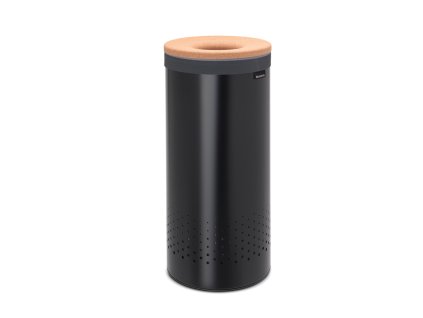 Laundry Bin, 35L, Cork Lid Matt Black 8710755120008 Brabantia 96dpi 1000x1000px 7 NR 13642