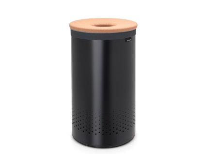 Laundry Bin, 60L, Cork Lid Matt Black 8710755120022 Brabantia 96dpi 1000x1000px 7 NR 13647