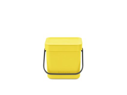 Sort & Go Waste Bin, 3L Yellow 8710755209840 Brabantia 96dpi 1000x924px 7 NR 17448
