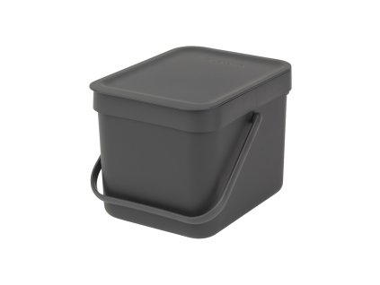 Sort & Go Waste Bin, 6L Grey 8710755109720 Brabantia 1000x1000px 7 NR 1255