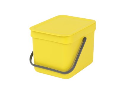 Sort & Go Waste Bin, 6L Yellow 8710755109683 Brabantia 1000x1000px 7 NR 1247