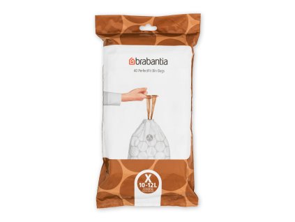 PerfectFit Bags, Code X, 10 12L, 40 Bags White 8710755138041 Brabantia 96dpi 1000x1000px 7 NR 25435