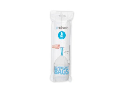 PerfectFit Bags, Code E, 20L, 20 pcs White 8710755245329 Brabantia 1000x1000px 7 NR 7580