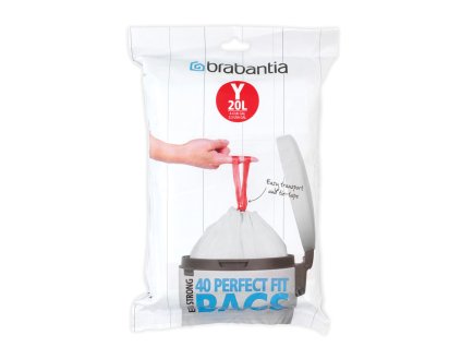 PerfectFit Bags, Dispenser,Y 20L, 40pcs White 8710755116865 Brabantia 1000x1000px 7 NR 10583