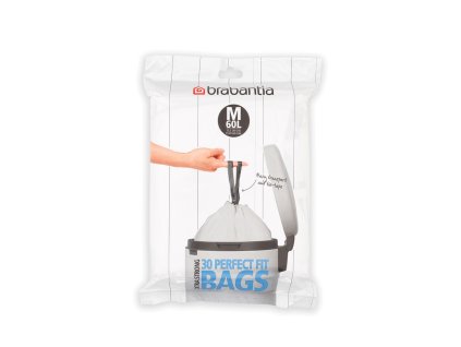 PerfectFit Bags,Dispenser, 60L, 30pcs White 8710755126949 Brabantia 96dpi 1000x1000px 7 NR 15939