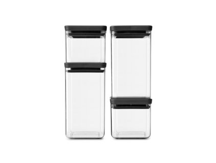 Square Canister, Set of 4, TASTY+ Dark Grey 8710755122422 Brabantia 96dpi 1000x1000px 7 NR 15787