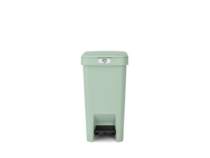 StepUp pedálový koš 10 L – tiché zavírání, recyklovaný plast (93 %), hands-free otevírání, zacvakávací držák štítků, nefritově zelená.