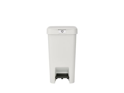 StepUp pedálový koš 16 L – tiché zavírání, recyklovaný plast (92 %), hands-free otevírání, zacvakávací držák štítků, světle šedá.