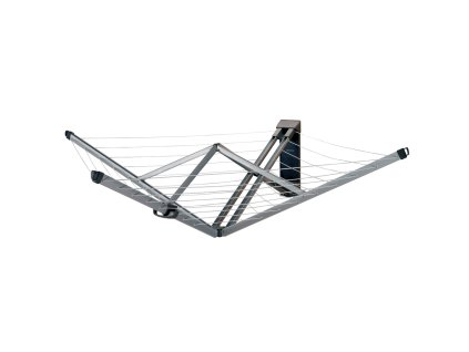 Zahradní nástěnný sušák Brabantia WallFix s výklopným mechanismem a 24 metry šňůry pro sušení prádla.