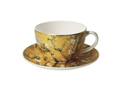 Goebel Čajový / Cappuccino šálek s podšálkem – Van Gogh „Mandlový květ“ – Artis Orbis