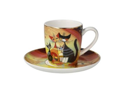Goebel Espresso šálek Gatti in autunno Rosina Wachtmeister