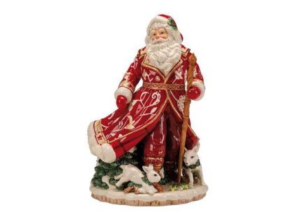 Goebel Santa s zimními zvířaty 33 cm Figurka Fitz & Floyd XMAS