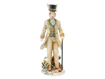 Hasenherr mit Zylinder – figurka 50 cm | Fitz & Floyd Spring-Collection
