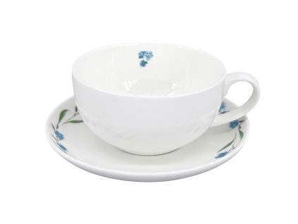 26774 porcelanovy salek s podsalkem luna pomnenka 250 ml bily modry