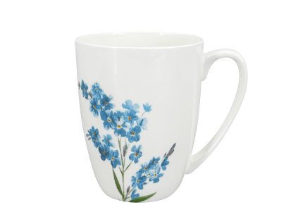 26846 bily porcelanovy hrnek luna o objemu 350 ml s modrym dekorem pomnenek