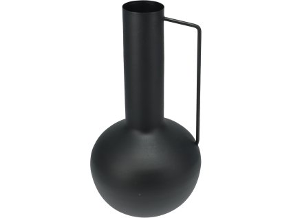 27095 matna cerna zinkova vaza s uchem