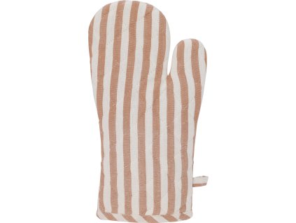 27155 1 kuchynska chnapka s hnedymi a bilymi pruhy s poutkem na zaveseni