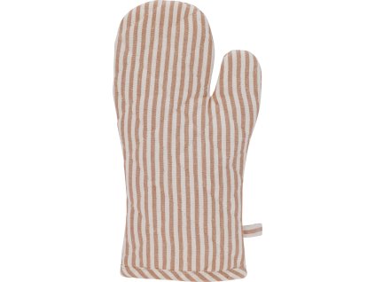 27161 1 kuchynska chnapka s tenkymi piskovymi a bilymi pruhy s poutkem na zaveseni