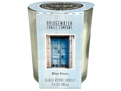 Votivní svíčka ve skleničce Blue Door