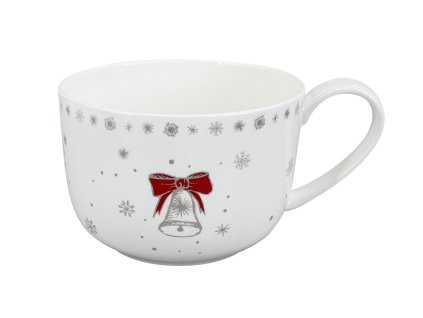 27407 5 porcelanovy vanocni jumbo hrnek luna koleda s motivem zvonku rukavic a bonbonu