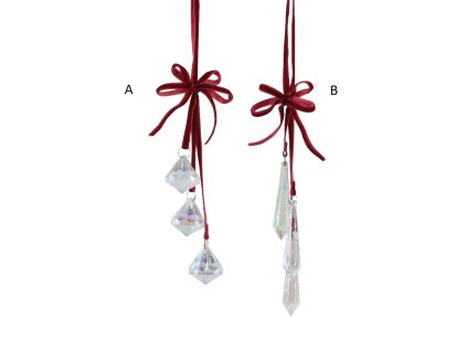 Vánoční ozdoba KRYSTAL 18 cm, 2 druhy, KSD