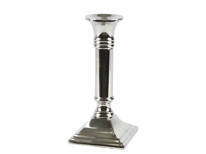 Svícen, 17 cm, stříbrný, KSD