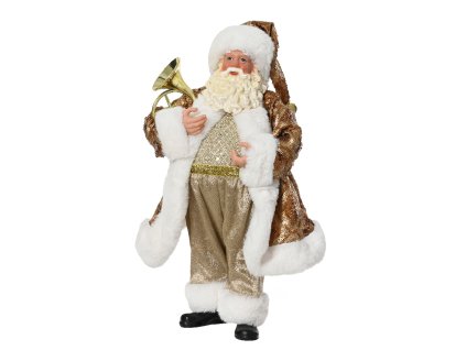 Vánoční dekorace SANTA, 24x14x38 cm, zkatý, KSD