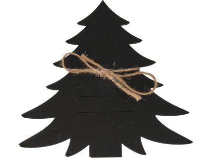 28307 1 sada 4 ks cernych plstenych drzaku na pribory ve tvaru vanocniho stromku svazanych jutovou snurou