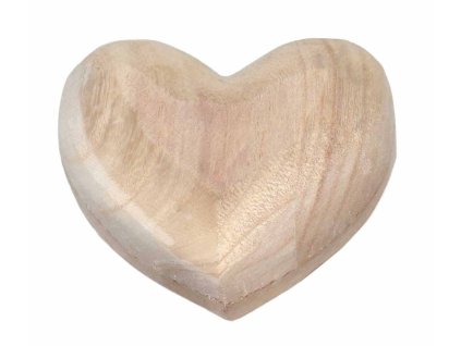 28532 1 drevena dekorace srdce 10 cm dekorativni srdce paulovnie drevo svetly prirodni odstin