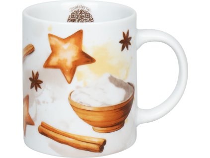 Hrnek na kávu Weihnachtsbäckerei Zimtsterne Könitz Porcelán