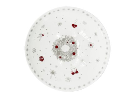 27404 vanocni porcelanova miska na polevku s motivem vanocniho vence