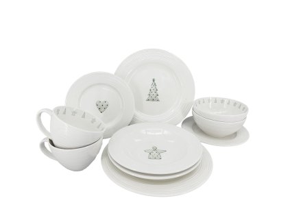 25616 10dilna porcelanova souprava croft advent talire misky hrnky