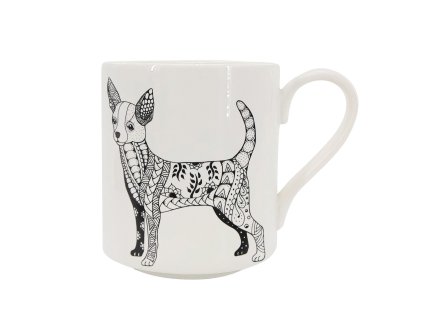 27743 hrnek dog civava bily porcelan objem 350 ml dekor pes civava