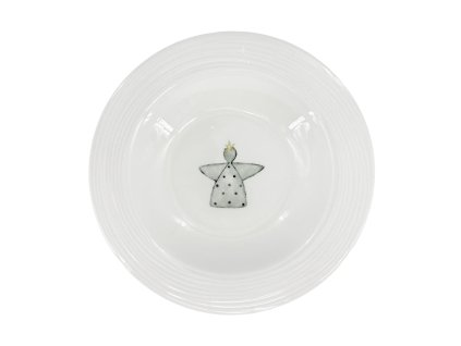 25439 porcelanovy polevkovy talir croft advent 23cm zelena