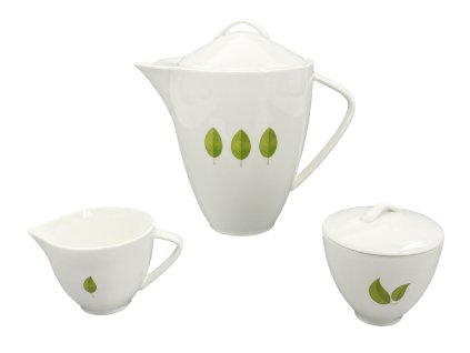 20565 5dilna souprava leaf konvice 1600ml mlecenka 150ml cukrenka 150ml