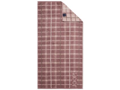 joop handtuecher contour checked 1715 1 st 50 cm x 100 cm mauve