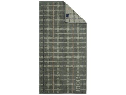 joop handtuecher contour checked 1715 1 st 50 cm x 100 cm oliv