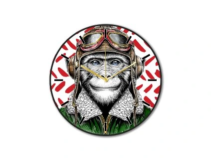 EGAN HUMAN Hodiny MONKEY ''BOLDNESS'' průměr 35 cm