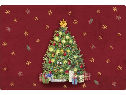 140773 ihr festive tree red plastova prostirka