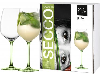 60761 4 eisch secco flavoured sada 2 sklenic na hugo zelene
