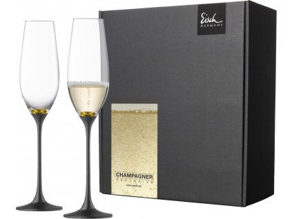 61721 3 eisch champagne exclusiv sada 2 sklenic na sampanske cerno zlata