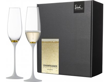 61724 3 eisch champagne exclusiv sada 2 sklenic na sampanske zlato bila