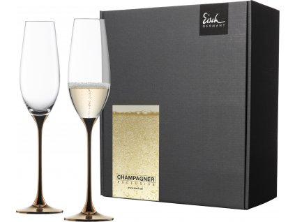 61727 3 eisch champagne exclusiv sada 2 sklenic na sampanske medena