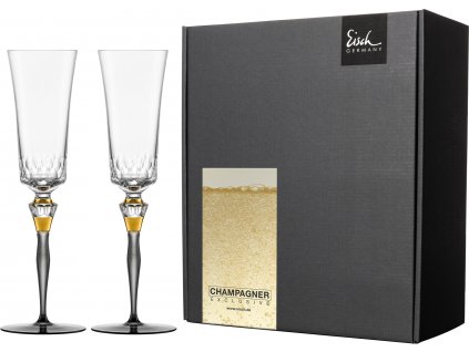 Eisch CHAMPAGNE EXCLUSIV Sada 2 sklenic na šampaňské šedá