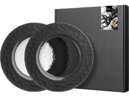 62267 4 eisch kaya black sada 2 podnosu 34 cm