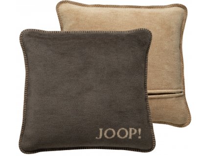 JOOP! Melange Doubleface Kastanie-Cashew polštář 50 x 50 cm