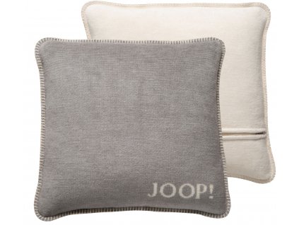 JOOP! Melange Doubleface Silber-Natur polštář 50 x 50 cm